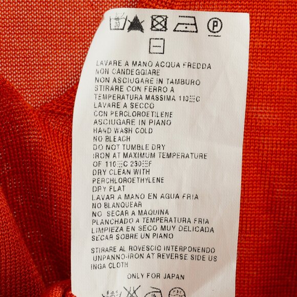 'S Max Mara Burnt Orange Short Dolman Sleeve Silk V-neck Knit Top - Picture 9 of 9